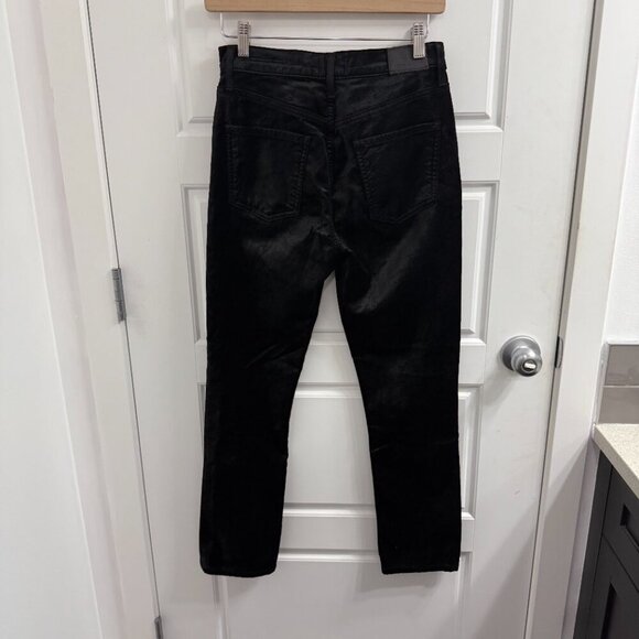 Citizens Of Humanity Jolene High Rise Skinny Black Velvet Pants Size 24 - Picture 3 of 4